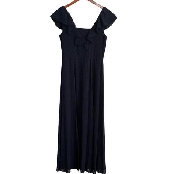 NWT Donna Karan Fit & Flare Checkered dress blue - Picture 4 of 13